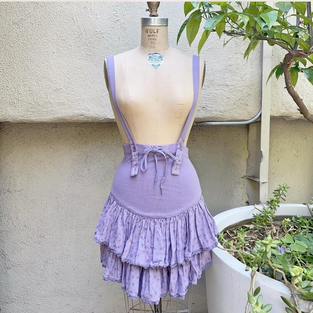 Vintage Betsey Johnson suspender skirt